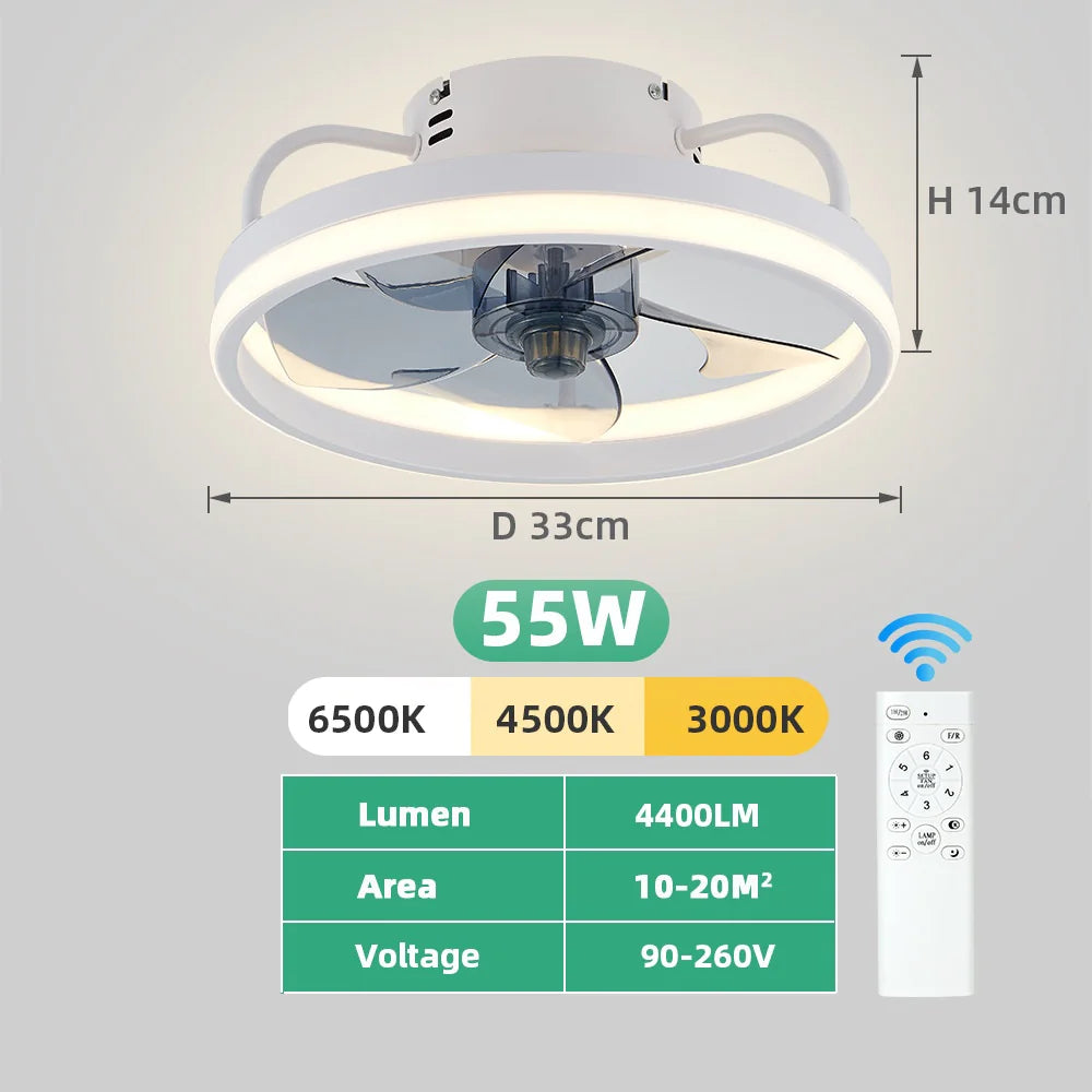 Wrought Iron LED Fan Lamp